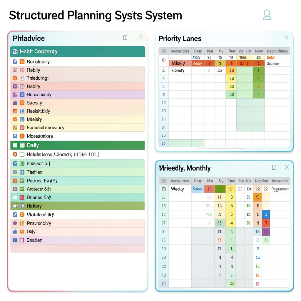 Structured planning system for habit consistency