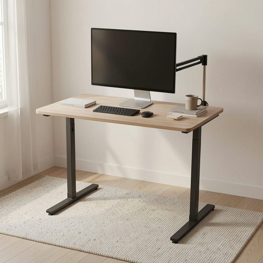 Minimalist workspace designed for deep concentration
